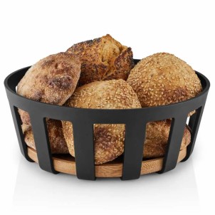 Eva Solo Cestino per il Pane Grande 24,5cm Nordic Kitchen Black Bambù Carbonizzato Tools Design