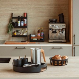 Eva Solo Cestino per il Pane Grande 24,5cm Nordic Kitchen Black Bambù Carbonizzato Tools Design
