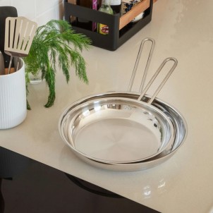 Eva Solo Padella 28cm Stainless Steel Inox Riciclato 90% x Gas Elettrico Induzione