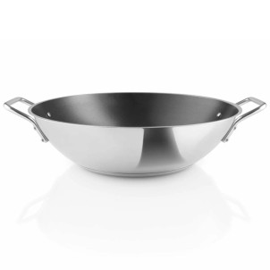 Eva Solo Wok 32cm Stainless Steel Inox Antiaderente Slip-Let Ceramica x Gas Elettrico Induzione Forno