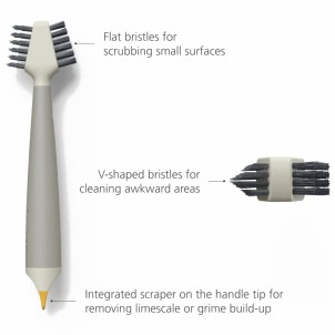 Joseph Joseph CleanTech 3-in-1 Spot Cleaning Tool Spazzola Compatta con Raschietto