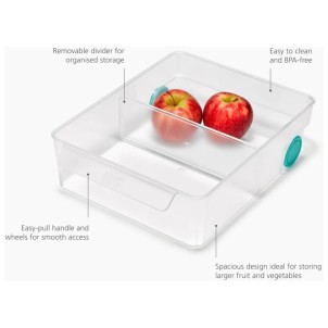 Joseph Joseph FridgeStore Extra Large Storage Bin Contenitore con Ruote per Frigorifero