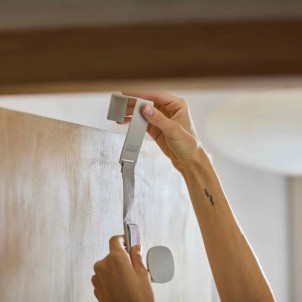 Joseph Joseph Orderly Ecru Portaborse da Porta con 3 Ganci Regolabili in Altezza