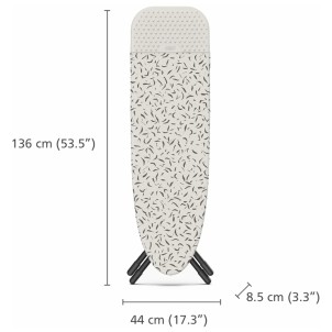 Joseph Joseph Glide Plus 130cm Ecru Asse da Stiro Facile da Riporre con Fodera Avanzata