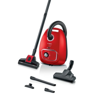 Bosch BGB41PET1 Rosso Aspirapolvere Traino con Sacco ProAnimal Filtro Hepa Power Control