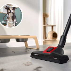 Bosch BGB41PET1 Rosso Aspirapolvere Traino con Sacco ProAnimal Filtro Hepa Power Control