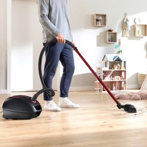 Bosch BGB41POW1 Nero Aspirapolvere Traino con Sacco ProPower Spazzola Turbo Filtro Hepa Power Control