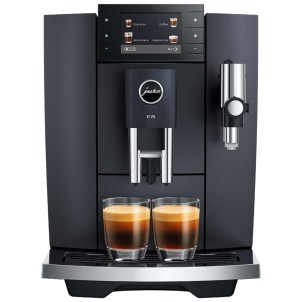 Jura E8 Cosmic Black Macchina Caffè Automatica 27 Specialità Hot & Light Brew Sweet Foam Macina Caffè P.A.G.2 Touch 3,5"