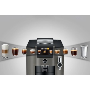 Jura S8 Dark Inox Macchina Caffè Automatica 27 Specialità Sweet Foam Macina Caffè P.A.G.2 Touch 4,3"