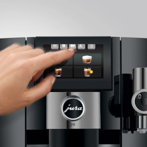 Jura J10 Piano Black Macchina Caffè Automatica 42 Specialità Fredde Dolci Calde Sweet Foam Macina Caffè P.A.G.2+ Touch 4,3"
