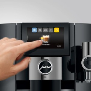 Jura J10 Piano Black Macchina Caffè Automatica 42 Specialità Fredde Dolci Calde Sweet Foam Macina Caffè P.A.G.2+ Touch 4,3"