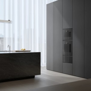 Gaggenau GS251100 Onyx Cerniera SX Forno CombiVapore 45cm Grill Vetroceramica Serbatoio Acqua per Carico e Scarico Minimalistic