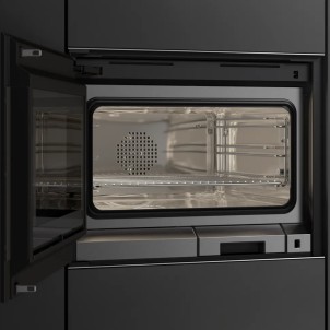 Gaggenau GS251100 Onyx Cerniera SX Forno CombiVapore 45cm Grill Vetroceramica Serbatoio Acqua per Carico e Scarico Minimalistic
