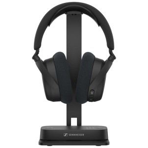 Sennheiser RS275 Black Cuffie Wireless Bluetooth AuraCast Trasmettitore HDMI Ottico Analogico Suono 3D Supporto