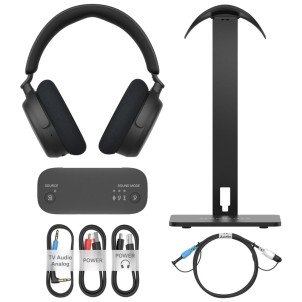 Sennheiser RS275 Black Cuffie Wireless Bluetooth AuraCast Trasmettitore HDMI Ottico Analogico Suono 3D Supporto