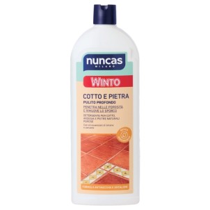 Nuncas Winto Cotto e Pietra 1L Detergente Delicato Specifico per Cotto Ardesia Pietre Naturali Porose