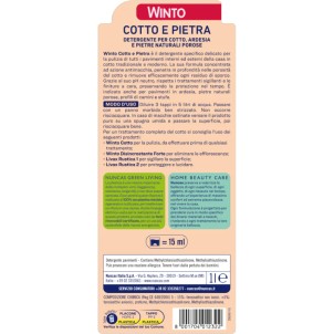 Nuncas Winto Cotto e Pietra 1L Detergente Delicato Specifico per Cotto Ardesia Pietre Naturali Porose