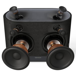 Denon Home 400 Black Diffusore Wireless Heos Wi-Fi AirPlay2 Bluetooth USB-C LineIN 6 Driver con 2 UpFiring Dolby Atmos