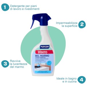 Nuncas Winto Bel Marmo 500ml Detergente Spray per Piccole Superfici in Marmo