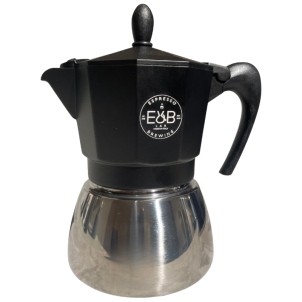 E&B Lab Moka Induction 3T Nuova Versione Moka 3 Tazze per Piani a Induzione e Gas Competition Moka Filter 