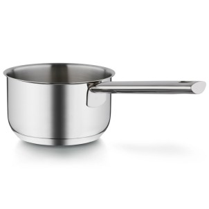 Barazzoni Chef Line Casseruola Manico Lungo 14cm 1,1L Acciao Inox 18/10 Fondo Triplen Plus per Gas Elettrico Induzione