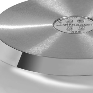 Barazzoni Chef Line Tegame 28cm 4,5L Acciao Inox 18/10 Fondo Triplen Plus per Gas Elettrico Induzione