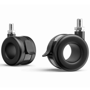Fitueyes Ruote Black 4 pezzi Freno Posizione Girevole 360° 