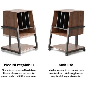 Fitueyes Eiffel RS Walnut Mobile Giradischi