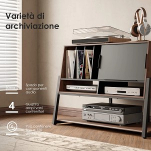 Fitueyes Eiffel RS10 Walnut Mobile Giradischi