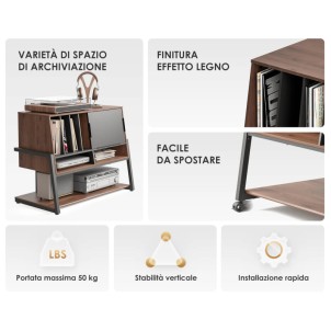 Fitueyes Eiffel RS10 Walnut Mobile Giradischi