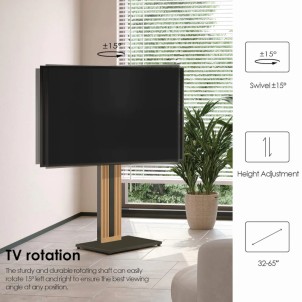 Fitueyes Zen FT65 Black Supporto da Terra per TV 32"-65" Max 40Kg Vesa 100x100-400x400