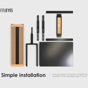Fitueyes Zen FT65 Black Supporto da Terra per TV 32"-65" Max 40Kg Vesa 100x100-400x400