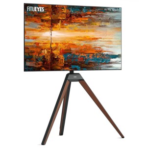 Fitueyes Picasso FT65 Walnut Supporto da Terra per TV 32"-65" Max 35Kg Vesa 200x100-400x400