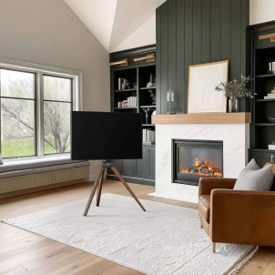 Fitueyes Picasso FT65 Walnut Supporto da Terra per TV 32"-65" Max 35Kg Vesa 200x100-400x400