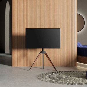 Fitueyes Picasso FT65 Walnut Supporto da Terra per TV 32"-65" Max 35Kg Vesa 200x100-400x400
