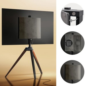Fitueyes Picasso FT65 Walnut Supporto da Terra per TV 32"-65" Max 35Kg Vesa 200x100-400x400