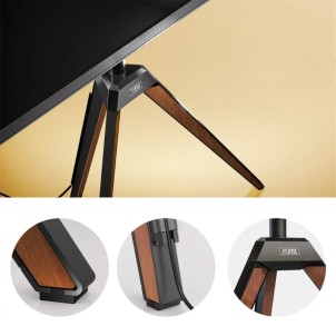 Fitueyes Picasso FT65 Walnut Supporto da Terra per TV 32"-65" Max 35Kg Vesa 200x100-400x400