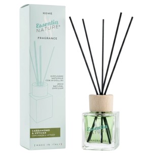 Essentia Nature Home Fragrance Glamour Cardamomo & Vetiver 200ml Diffusore Naturale di Profumi per Ambiente con Midollini
