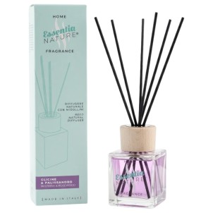 Essentia Nature Home Fragrance Glamour Glicine & Palissandro 200ml Diffusore Naturale di Profumi per Ambiente con Midollini