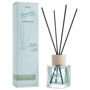 Essentia Nature Home Fragrance Glamour Muschio Bianco 200ml Diffusore Naturale di Profumi per Ambiente con Midollini