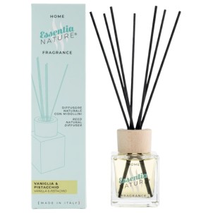 Essentia Nature Home Fragrance Glamour Vaniglia & Pistacchio 200ml Diffusore Naturale di Profumi per Ambiente con Midollini