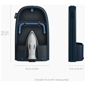 Joseph Joseph Pocket Max Plus 110 Blue Asse da Stiro Pieghevole Copertura Multistrato DripLock