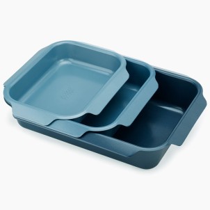 Joseph Joseph Nest Oven Non-stick 3pz Blue Set di 3 Teglie da Forno Antiaderenti Impilabili