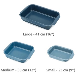 Joseph Joseph Nest Oven Non-stick 3pz Blue Set di 3 Teglie da Forno Antiaderenti Impilabili