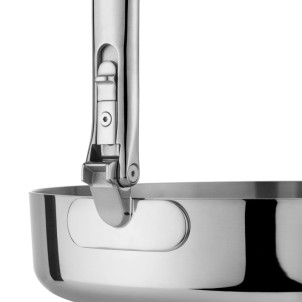 Joseph Joseph Space Steel Padella 24 cm Inox Manico Pieghevole x Gas Elettrico Induzione Forno
