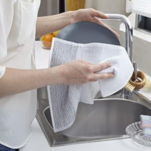 Full Circle Tidy Grigio Strofinacci da Cucina 3 pezzi