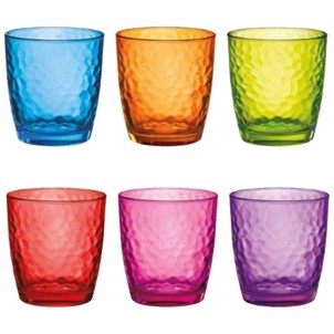 Barazzoni Bicchieri Coriandoli Vetro Colori Misti 32cl 6 pezzi