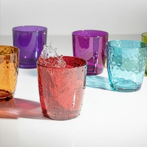 Barazzoni Bicchieri Coriandoli Vetro Colori Misti 32cl 6 pezzi