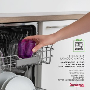 Barazzoni Bicchieri Coriandoli Vetro Colori Misti 32cl 6 pezzi