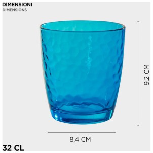 Barazzoni Bicchieri Coriandoli Vetro Colori Misti 32cl 6 pezzi